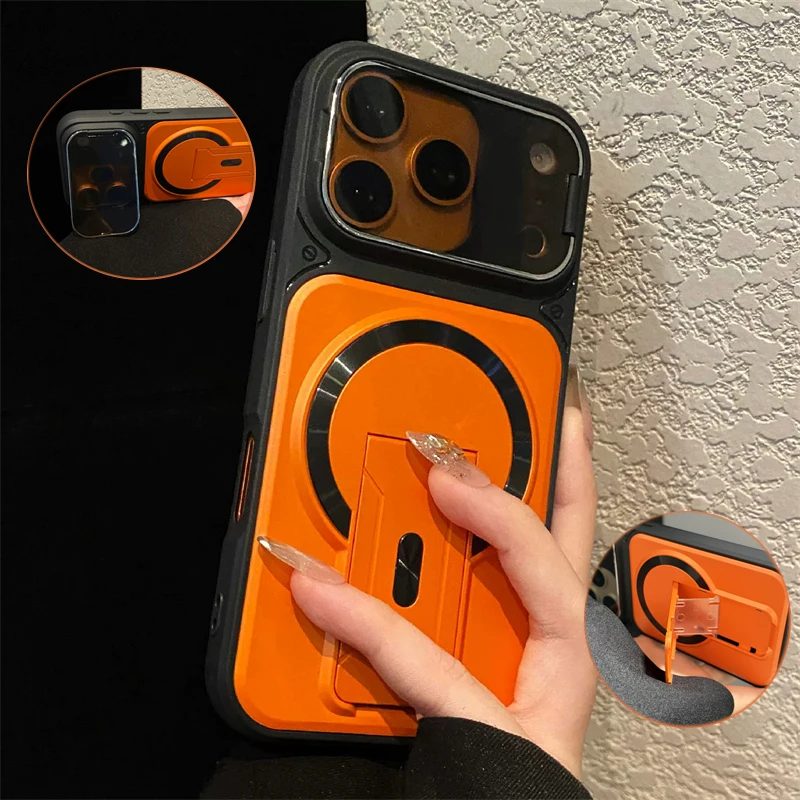 Fold Stand Magnetic Armor Case - Camera Lens Protector ulasan dan harga