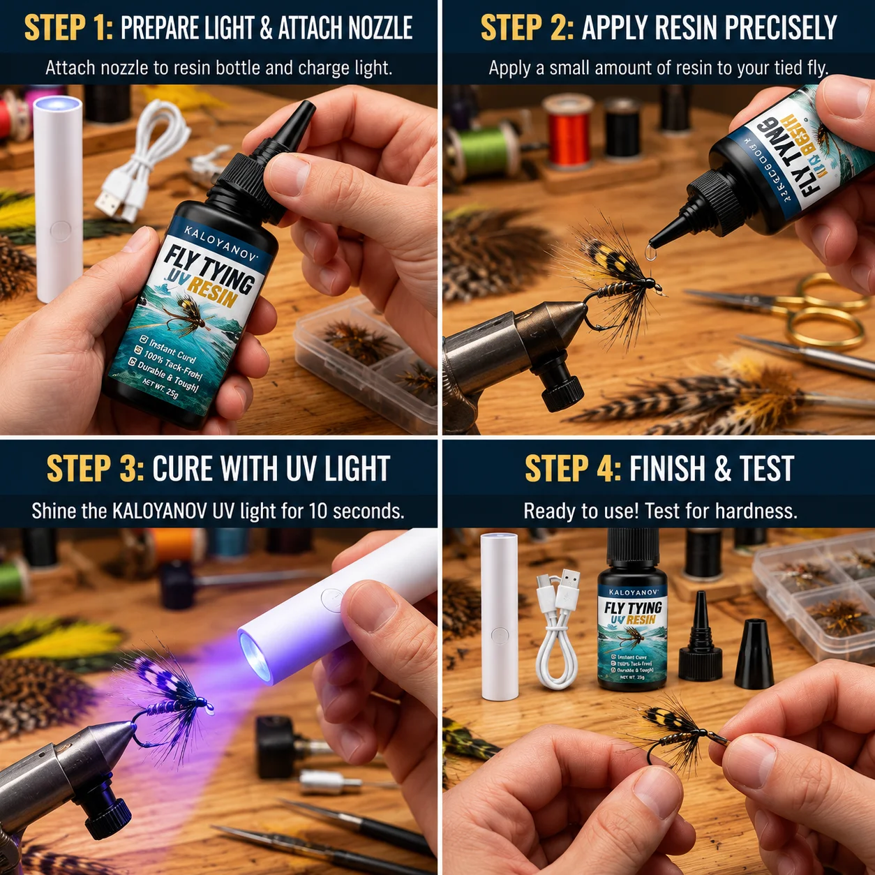Professional UV Resin Fly Tyin - Liquid Uv Glue Kit ulasan dan harga