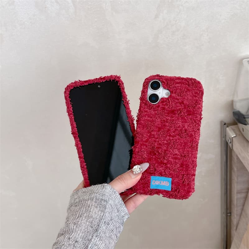 Angora Red Fuzzy Phone Case fo - Apple Iphone 15 Pro Max ulasan dan harga